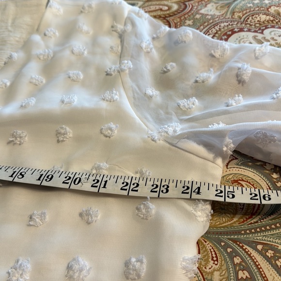 White cotton dot shift dress XXL nwot - Picture 5 of 9